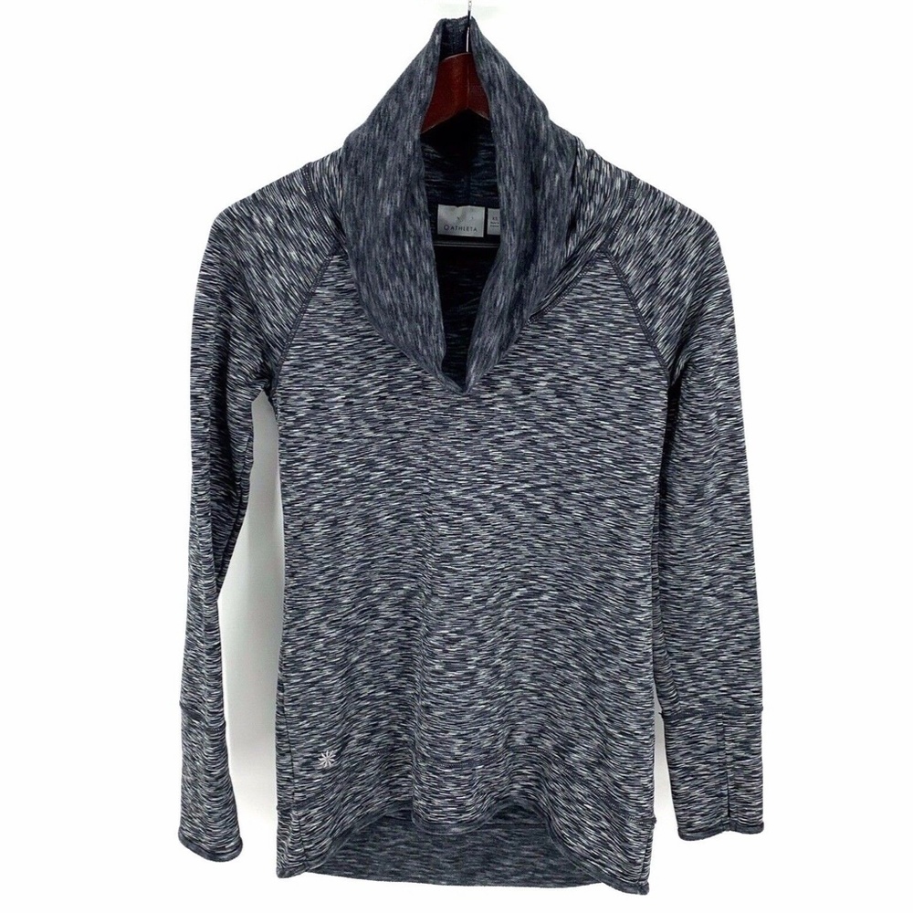Athleta Tranquility Pullover Space Dye Gray Xs - image 2